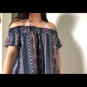 Off-the-Shoulder Top w/ Tassles